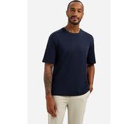 No Excess Relaxed Fit T-Shirt Rundhals dunkelblau, Einfarbig