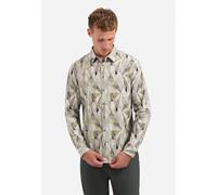 Langarmhemd NO EXCESS "No Excess Stretchhemd mit Print", Herren, Gr. XXL, Normalgrößen, light moss, 100% Baumwolle, regular fit, Hemden (84822439-XXL) light moss