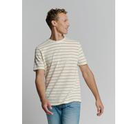 No-Excess T-Shirt Crewneck Jacquard Stripes - Größe XL Wollweiß XL