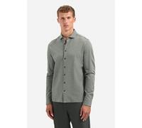 Langarmhemd NO EXCESS "No Excess Meliertes Jerseyhemd Shirt Jersey Melange Stretch", Herren, Gr. XXL, Normalgrößen, dunkelgrün, 60% Viskose, 35% Nylon, 5% Elasthan, regular fit, Hemden (22779504-XXL)