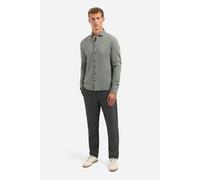 Langarmhemd NO EXCESS "No Excess Meliertes Jerseyhemd Shirt Jersey Melange Stretch", Herren, Gr. XXL, Normalgrößen, dunkelgrün, 60% Viskose, 35% Nylon, 5% Elasthan, regular fit, Hemden (22779504-XXL)