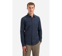 No Excess Hemd Jacquard Musterdruck Navy - Größe S Dunkelblau S
