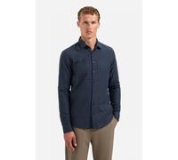 No Excess Hemd Jacquard Musterdruck Navy - Größe XXL Dunkelblau XXL