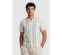 No Excess Shirt Short Sleeve Revers Collar Slub Allover Printed Green Größe: XL | Casual hemden Outlet | Herren | Grün
