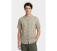 No Excess Shirt Short Sleeve Revers Collar Slub Allover Printed Green Größe: XXXL | Casual hemden Outlet | Herren | Grün