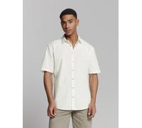 No Excess - Shirt Short Sleeve Solid With Linen white - Gr. - XXL