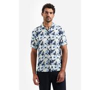 No Excess Regular Fit Hemd Kurzarm blau