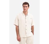 No Excess - Shirt Short Sleeve With Linen, Garment Dyed stone - Gr. - L