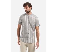 No Excess Regular Fit Leinenhemd blau, Gestreift