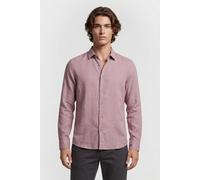 No Excess Regular Fit Leinenhemd mauve, Einfarbig