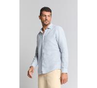 No Excess Regular Fit Leinenhemd Cloud, Gestreift