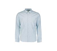 No Excess - Stretchhemd mit Allover-Print blau - Gr. - XXL