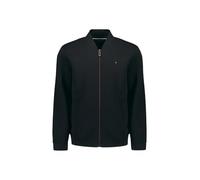 No Excess Sweater Full-Zipper Pique Bomber Herren Schwarz Gr. 3XL Regular-fit Stretch