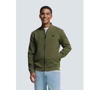 No Excess Regular Fit Sweatshirt Zipgrün, Einfarbig