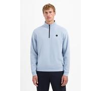 No Excess Sweater Half Zip Soft Rib Relaxed Fit Dusty Blue Größe: 3XL | Pullover Outlet | Herren | Blau