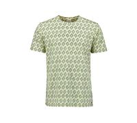 No Excess T-shirt Crewneck Allover Printed Garment Dyed Slub Green Größe: L | Bedruckte T-Shirts Outlet | Herren | Grün