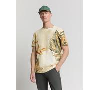 No Excess - T-Shirt Crewneck Allover Printed Slub Garment Dyed sand - Gr. - L