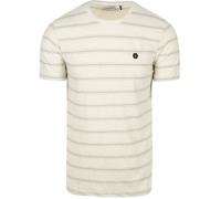 No Excess - T-Shirt Crewneck Jacquard Stripe offwhite - Gr. - L