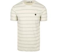 No Excess - T-Shirt Crewneck Jacquard Stripe offwhite - Gr. - XXL