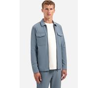 No Excess Travel Regular Fit Hemdjacke Carbon Blue, Einfarbig
