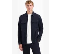 No Excess Travel Regular Fit Hemdjacke dunkelblau, Einfarbig