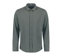 Langarmhemd NO EXCESS "No Excess Sedoc-Reisehemd Shirt Jersey Travel", Herren, Gr. 3XL, Normalgrößen, schwarz steel, 75% Polyester, 25% Elasthan, regular fit, Hemden (61552462-XXXL) schwarz steel