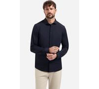 No Excess Travel Regular Fit Jerseyhemd dunkelblau, Einfarbig