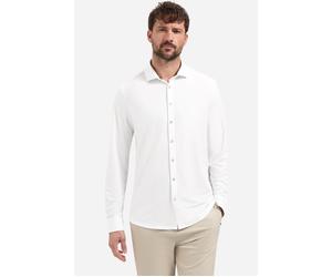 No Excess Travel Regular Fit Jerseyhemd weiss, Einfarbig