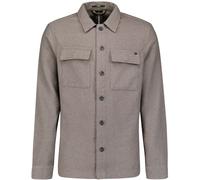 Langarmhemd NO EXCESS "No Excess Overshirt mit Knöpfen Overshirt Full Button Stretch", Herren, Gr. 3XL, Normalgrößen, grau, 57% Polyester, 43% Baumwolle, regular fit, Hemden (20211766-XXXL) grau