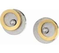 Ernstes Design Evia Ohrringe Ohrstecker vergoldet E595 mit Brillant 0.02 ct. Edelstahl