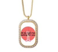 no/no Halskette mit Anhänger in englischer Sprache, klassischer emotionaler Songtext