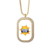 no/no Halskette mit Anhänger "Midsummer Festival Harvest Joy", Diamantkristall, goldener Schmuck