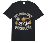 No Runway No Problem Pilot Flugzeug Flieger Hubschrauber Comfort Colors Adult Heavyweight T-Shirt