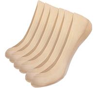 No Show Socken für Damen, ultra-niedrig geschnitten, Innensocken für flache Schuhe, dünn, rutschfest, unsichtbar, Nylon, Bootslinie, 4/6 Packungen, Hautfarben, 6 Paar, 40.5-44.5 EU