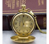 NOALED Taschenuhr Gold Mechanische Taschenuhr Halskette Handaufzug Golden Herren Taschenuhr Halskette Uhren mit Kette Geschenk