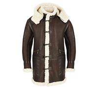 Noble House Herren Parka B-7 Wintermantel aus echtem Schaffell mit Kapuze NWT (as3, alpha, l, regular, regular)