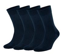 NoblesBox Bambussocken Damen Herren, Weiche & Bequeme Freizeitsocken, Atmungsaktive Socken aus Bambusfaser, Alltag & Büro, Bunte Farben (Box, 4-Paar) (43-46, Blau)