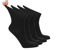 NoblesBox Diabetikersocken, Damensocken, Bambussocken, Weich und Dünne Socken, Neuropathie Socken (Beutel, 4 Paar) (DE/NL/SE/PL, Numerisch, 39, 42, Regular, Regular, Charcoal)