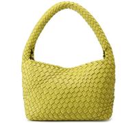 NOBLIFE Gewebte Tasche für Damen, kleine vegane Leder Sommer Strand Geldbörse und Reisehandtaschen Damen Retro Chic Schultertaschen, Fruit Green, Small