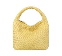 NOBLIFE Gewebte Taschen für Damen, modisch, einfarbig, Mini-Geldbörse, Magnetverschluss, Hobo-Tasche, Clutch, Yello