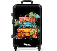 NoBoringSuitcases.com Handgepäck Koffer, Reisekoffer, Reisetasche mit Rollen, Koffer Groß, Hartschalenkoffer, Trolley Handgepäck, Koffer Mittelgroß, Suitcase, TSA Schloss, Koffer Klein, Graffiti-Druck