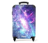 NoBoringSuitcases.com® Kinderkoffer Jungen Handgepäck Koffer Reisetasche mit Rollen Geschenk - Sternenhimmel - Weltraum - Koffer Kinder Jungen Trolley Koffer klein, 55x40x20
