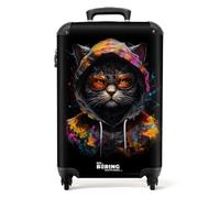 NoBoringSuitcases© Handgepäck Koffer, Reisekoffer, Reisetasche mit Rollen, | Koffer Groß, Hartschalenkoffer, Trolley Handgepäck, Koffer Mittelgroß, Suitcase, TSA Schloss, Koffer Klein, Graffiti-Druck