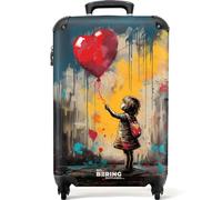 NoBoringSuitcases© Handgepäck Koffer, Reisekoffer, Reisetasche mit Rollen, | Koffer Groß, Hartschalenkoffer, Trolley Handgepäck, Koffer Mittelgroß, Suitcase, TSA Schloss, Koffer Klein, Graffiti-Druck