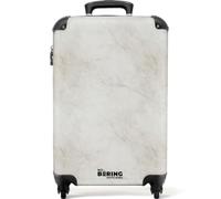 NoBoringSuitcases© Handgepäck Koffer Trolley Carry on Handgepäckkoffer 4 | 55x35x20 cm - Rollen Leicht Kabinentrolley Hartschalenkoffer Grau - Marmor - Adern