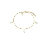 NOELANI Armband 925 Sterling Silber Damen Armschmuck, mit Glas, 16+3 cm, Gold, Kommt in Schmuck Geschenk Box, 2031710