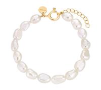 NOELANI Armband 925 Sterling Silber Damen Armschmuck, mit Süßwasserzuchtperle, 16+3 cm, Gold, Kommt in Schmuck Geschenk Box, 2031715