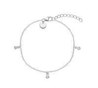 NOELANI Armband 925 Sterling Silber Damen Armschmuck, mit Zirkonia synth., 16+3 cm, Gold, Coin, Kommt in Schmuck Geschenk Box, 2030179