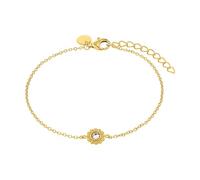 NOELANI Armband Damen, Gold, Blume, Weiß, 1 mm, Silber 925, gelbvergoldet 2037944