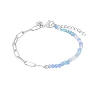 NOELANI Armband Edelstahl Damen Armschmuck, mit Glasperle, 16+3 cm, Blau, Kommt in Schmuck Geschenk Box, 2039677